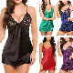  in Stock Plus Size Satin Honeymoon Sexy Women Night Dress for Fat Ladies