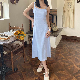  Soul Eco Strap Casual Dresses for Women Sleeveless Cotton Slightly Beach Dress