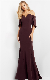 off Shoulder Short Sleeve Sheath Evening Gown Wholesale Long Dress