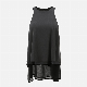 Black Double Layer Chiffon Summer Dress manufacturer