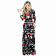 Women Long Sleeve Christmas Tree Printed Dress Gift Pattern Printed Pajamas Dresses manufacturer