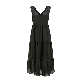  Cool and Comfortable Sleeveless Black V-Neck Breathable 100% Cotton Dress