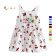 Customized Summer High Quality Cotton Printed Flowers Noble Girls Dresses