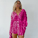  Spring Dresses 2022 Women V Neck Long Sleeve Pleated Ruffle Shirt Short Dresses for Women Beautiful