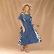 Summer Women′ S Plus Size Round Neck Denim Dress Fashion Dress manufacturer