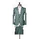  Men Slim Fit Casual Plaid Striped Suit 3 Piece Single Breasted Tuxedo Suits Set