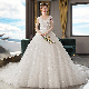 Yc202 Bride′ S Big Tail Heavy Industry Beautiful V-Neck Wedding Dress
