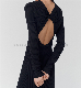 80%Wool Blended Knitwear; Women′s Backless Long Party Dress