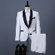  Made in China Men′ S Three-Piece Suit Korean Tailored Suit White Professional Best Man Groom′ S Dress
