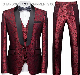  Aoshi Wholesale Men′s Suit Regular Version 3 PCS Tight Tuxedo Suit Coat Pants Shawl Lapel Paisley Suit Men′s Wedding Dress