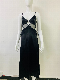  Factory Customize Top Quality Sexy Women Party Evening Black Long Dress with Silk Lace