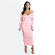 V-Neck Long Sleeve Pencil Dress for Effortless Elegance