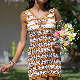  Hot Sexy Hollow out Beach Striped Hip Wrap Skirt Women′ S Sweater Dress