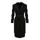 Winter Women′s Long-Sleeved Pencil Dress with Belt Professional Dress
