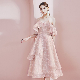 2020 Summer Women′s Dress New Fashion Trend Print with Ruffled Ruffles