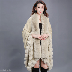  Winter Women′s Solid Faux Fur Poncho Lady′s Fashion Fur Scarf