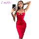 Valentine′s Day Split Sexy Dress with Adjustable Straps manufacturer