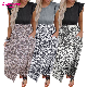  Dear-Lover Vestidos Casuales Leopard Patchwork Ribbed Flutter Sleeve Maxi Dresses Women