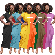 L51783 Women′s Printed Faith Dress Long Sleeve Causal Loose Maxi Baggy Shirt Dress Sundress with Pockets manufacturer