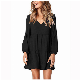 Women Summer Tunic V Neck Casual Loose Swing Shift Dresses manufacturer