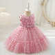  Children Clothing Princess Lace Kids Sleeveless Evening Gown Flower Wedding Party Dress