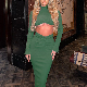  SJ-N23341 2023 new long sleeve top pleated Spice Girl half skirt suit
