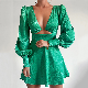 Factory Wholesale Fashion Women Sexy Club Dress Clothes Ladies Evening Party Clubwear V-Neck Dresses manufacturer