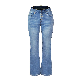  Women′s Fashion Design Cross-Border Amazon Ladies Stretch Slim Flared Denim Trousers