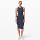  Sy-4520 Hihg Quality New Fashion Lulu Beautiful Back Slim Fitness Ribbed Yoga Dress for Women Wear