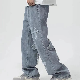 OEM Mens Side Pocket Jeans Washed Vintage Baggy Multi Pocket Jeans Men