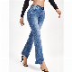  Best Selling Women Denim Jeans Custom Fashion Vintage Jeans Women Raw Hem Jeans for Women