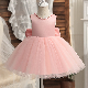  Summer Lace Children′s Birthday Party Pearl Princess Dress Wedding Evening Dress