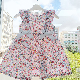  Summer Kids Clothing Wholesale Pink Flower Dress Baby Girl Fashion Kids Fashion Dress Cotton Baby Dress Girls