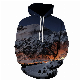 OEM Design Fashion Men Digital Printed Hoodie in Stock Green Leaf 3D Printed Hoodie manufacturer