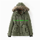  Lady Winter Washing Cotton Twill Warm Jacket with Faux-Fur Women Cotton Coat