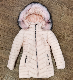  Woman Essential Pink Color Quilted Bubble Puffer Jacket/Coat with Detachable Faux-Fur Ladies Down Long Jacket