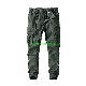  Man Cotton Wash Cargo Pants Elastic Waist and Bottom