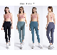  Yoga Fitness Pants Women′s High Waist Hip Lift Peach HIPS Double Side Pockets Naked Sport Pants Workout Black Leggings