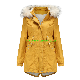 Women′s Winter MID-Long Style Sherpa Fleece Ling Coat Women Parka