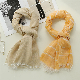 Wholesale Fashion Pattern Striped Pleated Scarf manufacturer