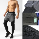  Wholesale Custom Logo Men 2 in 1 Shorts with Leggings Plain Blank Pants Polyester Fitness Sweatpants for Men Gym Pants