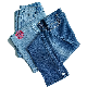  Custom Denim Stright Jeans Mens High Waist Wide Leg Pants