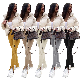 L99547 New Arrival High Waist Casual Splits Stacked Trousers