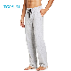  Men′ S Cotton Yoga Sweatpants Open Bottom Joggers Straight Leg Running Casual Loose Fit Athletic Pants with Pockets