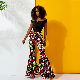  African Print Wide Leg Casual Sexy Fashion Women Trousers