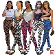  Women Sexy High-Waisted Ripple Hip Lift Pile Slim Pants Trousers Bottom
