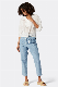  Hot Sale Jeans Special Pocket Detail on Side Seam Ladies Denim Jeans