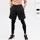 Men′s Shorts Polyester Leggings 2 In1 Pieces Fitness Sports Running Training Casual Stretch Quick-Dry Trousers manufacturer