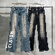  2023 New Fashion Mens Heavy 100% Premium Cotton Soft Basic Vintage Washed Distressed Custom Unisex Flare Jeans Manufacturers