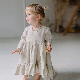  Smocked Long-Sleeved Baby Clothes Cotton Linen Dress Baby Girl Dress